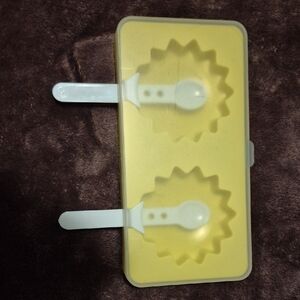 Yellow Ice Cream Mold with Sticks
